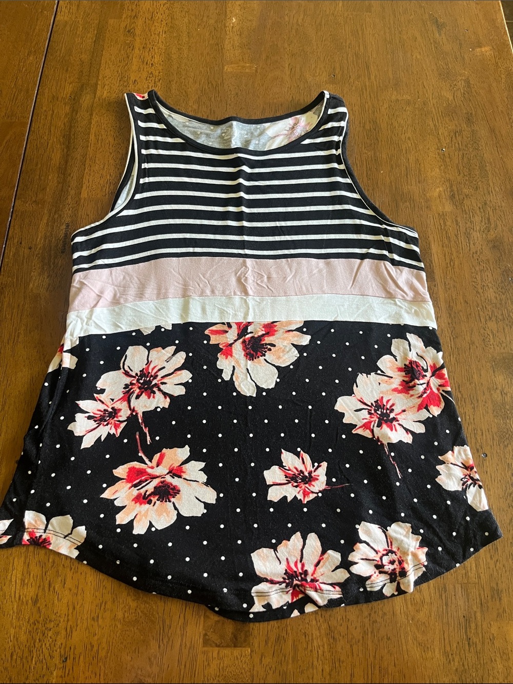 Maurices Floral & Stripe Tank Medium